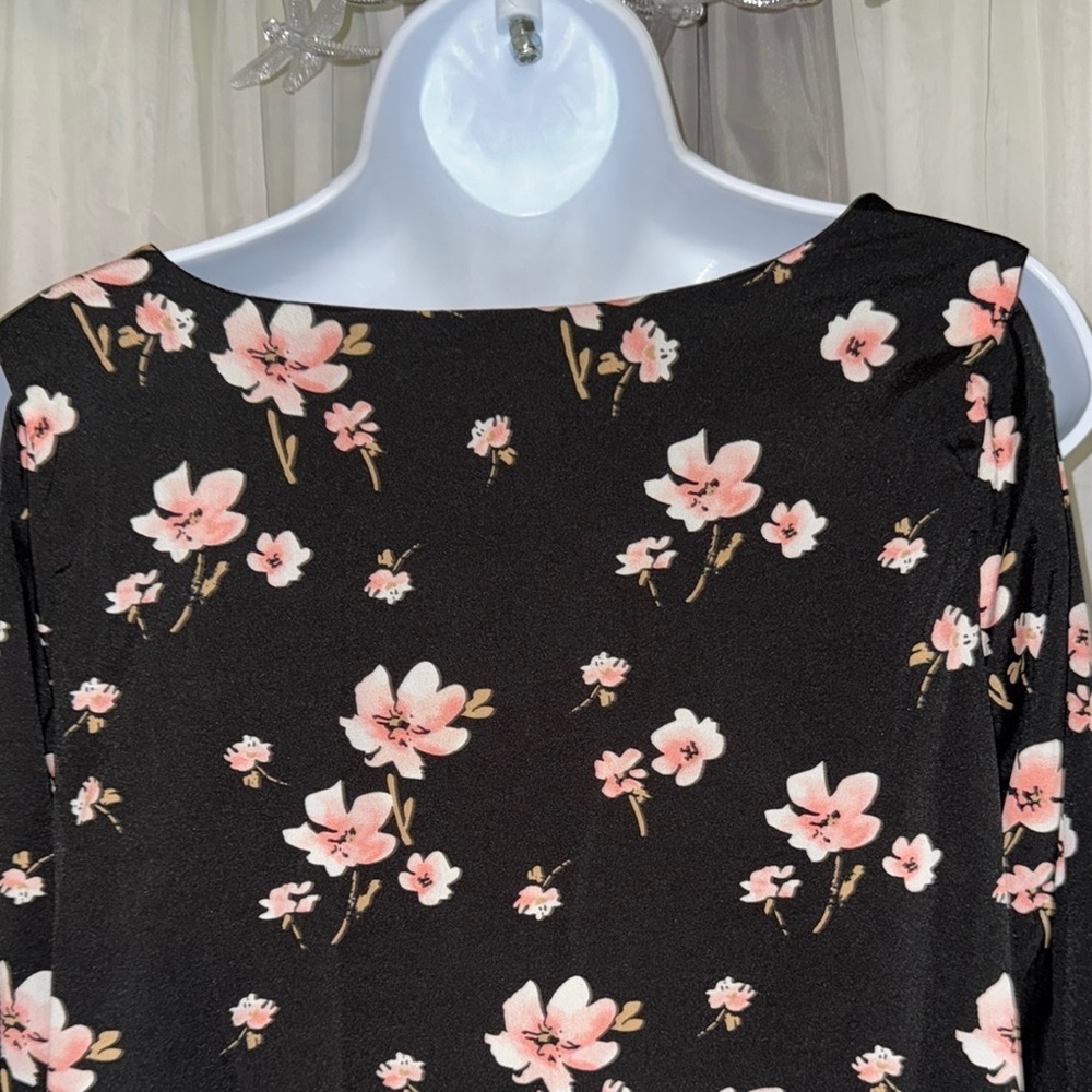 Philosophy Black and Pink Floral Dress - Picture 7 of 12